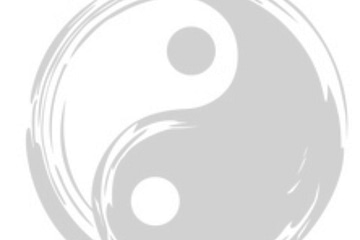 Taijitu symbol (Yin and yang) with the Chi character